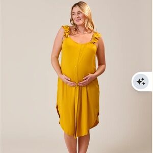 Kindred Bravely Ruffle Strap Labor and Delivery Gown M/L